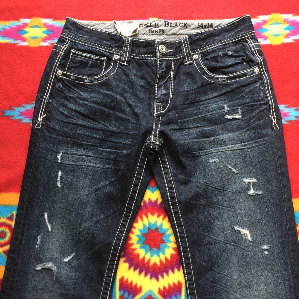 NWT BKE Buckle Black Label Fit No. 3 Jeans 34L